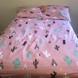 Cactus and Teepee reversible duvet cover